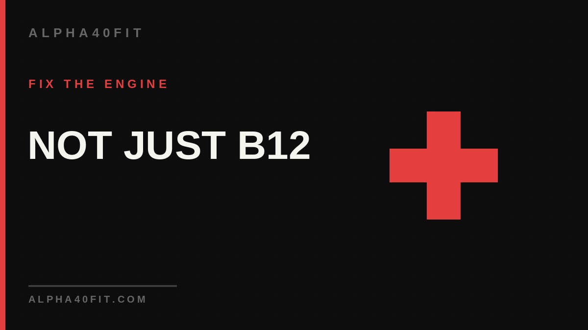 If it's not B12, it's your cellular energy system