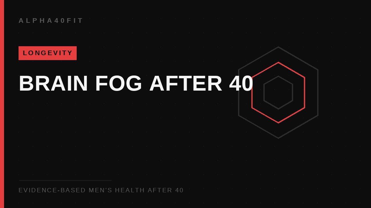 Man over 40 struggling to focus at a desk — brain fog and mental fatigue