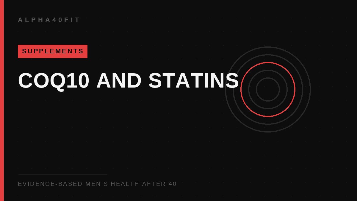 Man over 40 holding a statin pill bottle — CoQ10 depletion and fatigue