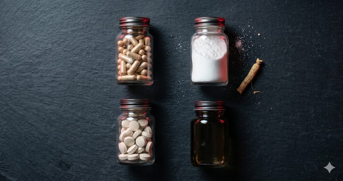 Different forms of magnesium supplements — glycinate malate citrate threonate